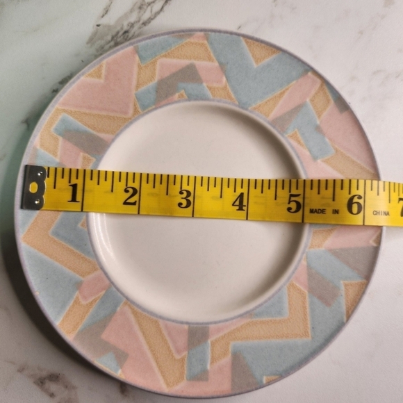 Vintage 90's Pastel Mikasa Intaglio Cancun Geometric Print Dinnerware - Picture 8 of 10